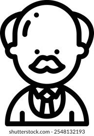 ícone de fone de ouvido. Design De Estilo Linear Fino Isolado Em Plano De Fundo Branco