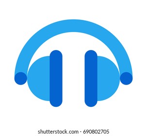 Headphone icon in trendy flat style isolated on white background.Vector tag 