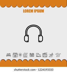 Headphone icon vector