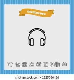 Headphone icon vector