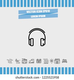 Headphone icon vector