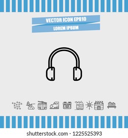 Headphone icon vector