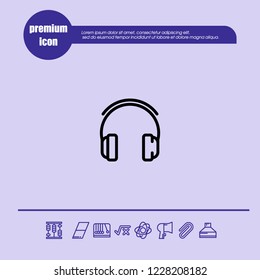 Headphone icon vector