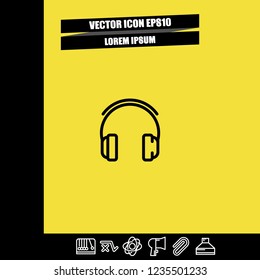 Headphone icon vector