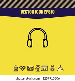 Headphone icon vector