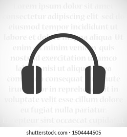 headphone icon vector 