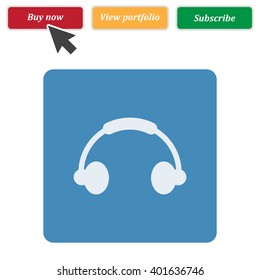 Headphone Icon Vector.