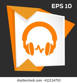 Headphone icon vector