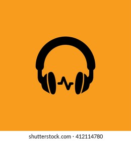 Headphone icon vector