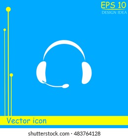 Headphone icon vector