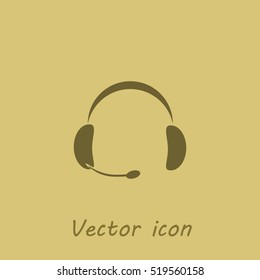 Headphone icon vector