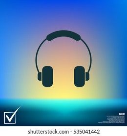 Headphone icon vector