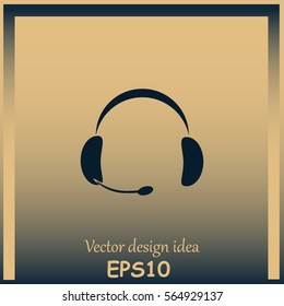 Headphone icon vector