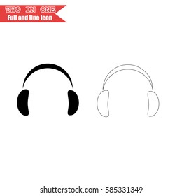 Headphone icon vector