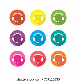 Headphone icon vector.