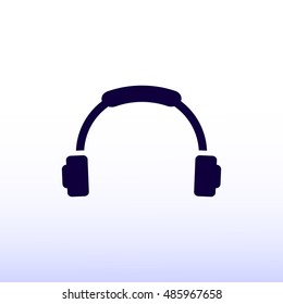 headphone icon, vector best flat icon, EPS
