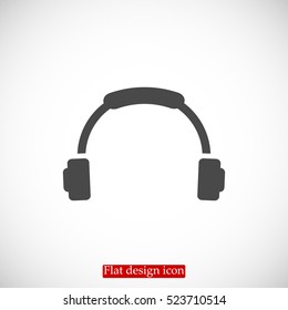 headphone icon, vector best flat icon, EPS