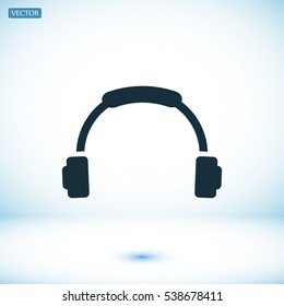 headphone icon, vector best flat icon, EPS