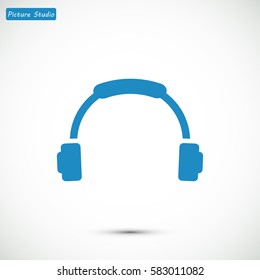 headphone icon, vector best flat icon, EPS