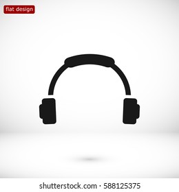 headphone icon, vector best flat icon, EPS