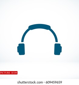 headphone icon, vector best flat icon, EPS