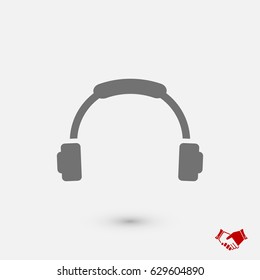 headphone icon, vector best flat icon, EPS