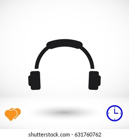 headphone icon, vector best flat icon, EPS