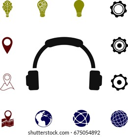 headphone icon, vector best flat icon, EPS