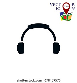 headphone icon, vector best flat icon, EPS
