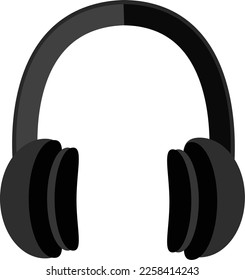 Headphone icon, vector, cartoon illustration. Music elements that can be used for social media contents, presentations, podcast, voice over, audio production needs