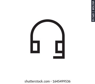 headphone icon vector design element logo template