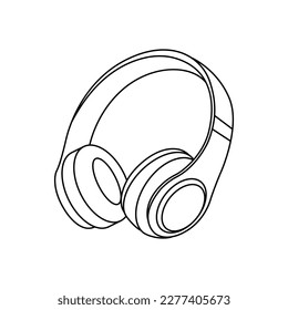 headphone icon vector design template in white background