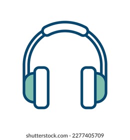 headphone icon vector design template in white background