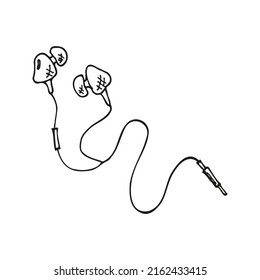 ilustración del doodle del icono de auriculares