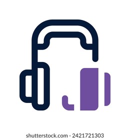 icono de auriculares. icono de doble tono vectorial para tu sitio web, móvil, presentación y diseño de logotipo.