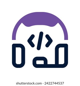headphone icon. vector dual tone icon for your website, mobile, presentation, and logo design.
