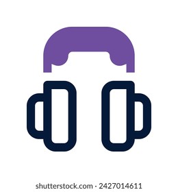 icono de auriculares. icono de tono dual vectorial para su sitio web, móvil, presentación y diseño de logotipo.