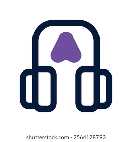 headphone icon. vector dual tone icon for your website, mobile, presentation, and logo design.