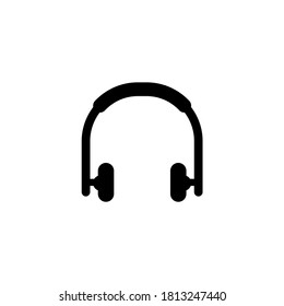 Headphone icon vector. Earphone icon in trendy flat design