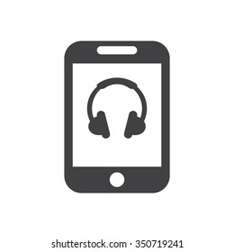 Headphone Icon vector flat design