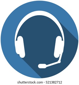 Headphone Icon Vector flat design style