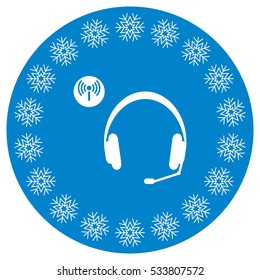 Headphone Icon Vector flat design style