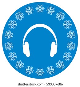 Headphone Icon Vector flat design style