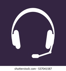 Headphone Icon Vector flat design style
