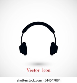 headphone icon vector, flat design best vector icon