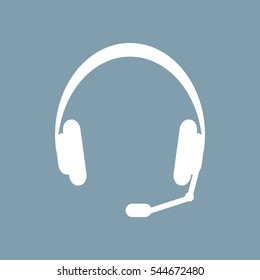 Headphone Icon Vector flat design style