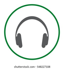 Headphone Icon Vector flat design style