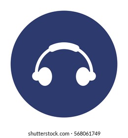 Headphone Icon Vector flat design style