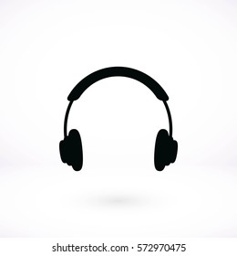 headphone icon vector, flat design best vector icon