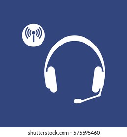 Headphone Icon Vector flat design style